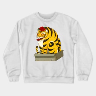 Minhwa: Big Happy Cat C Type (Korean traditional/folk art) Crewneck Sweatshirt